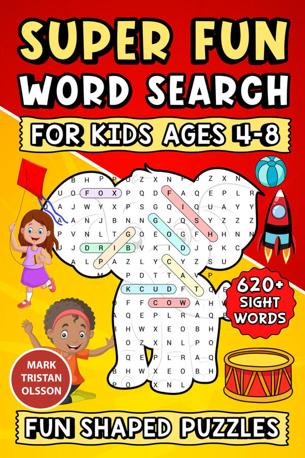 Super Fun Word Search: Fun Shaped Puzzles For Kids Ages 4-8